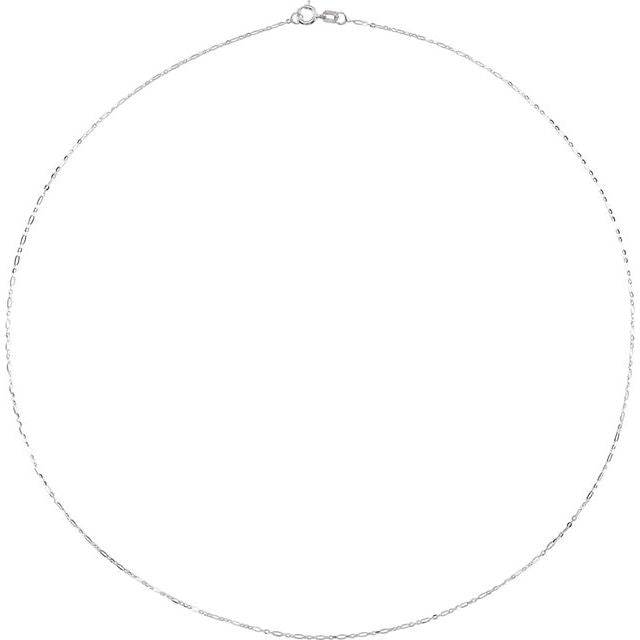 Sterling Silver 1.25 mm Figaro 18" Chain