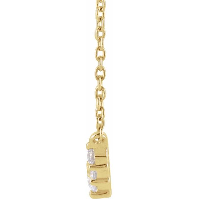 14K Yellow 1/3 CTW Lab-Grown Diamond Graduated 18" Necklace