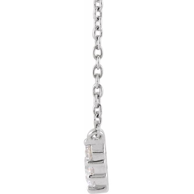 14K White 1/3 CTW Lab-Grown Diamond Graduated 18" Necklace