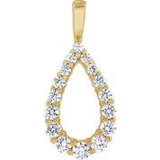 14K Yellow 1/3 CTW Lab-Grown Diamond Pendant