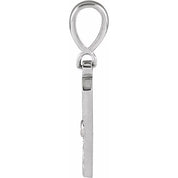 Sterling Silver .015 CT Natural Diamond Sun Pendant