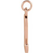 14K Rose Petite Initial L Pendant