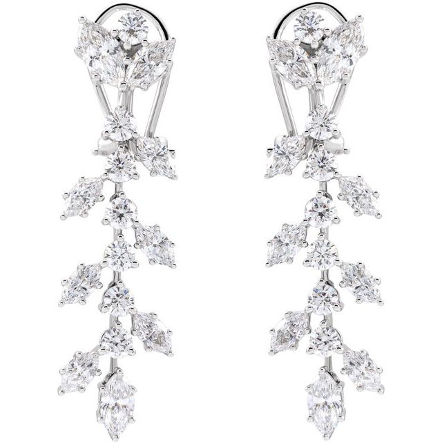 14K White 4 1/4 CTW Lab-Grown Diamond Earrings