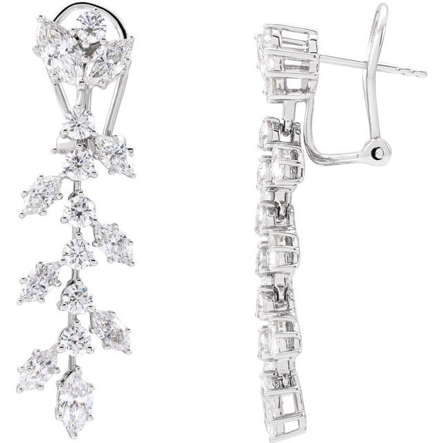 14K White 4 1/4 CTW Lab-Grown Diamond Earrings