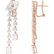 14K Rose 9 1/2 CTW Lab-Grown Diamond Dangle Earrings