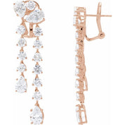 14K Rose 9 1/2 CTW Lab-Grown Diamond Dangle Earrings