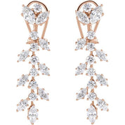 14K Rose 4 1/4 CTW Lab-Grown Diamond Earrings