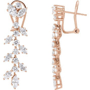 14K Rose 4 1/4 CTW Lab-Grown Diamond Earrings