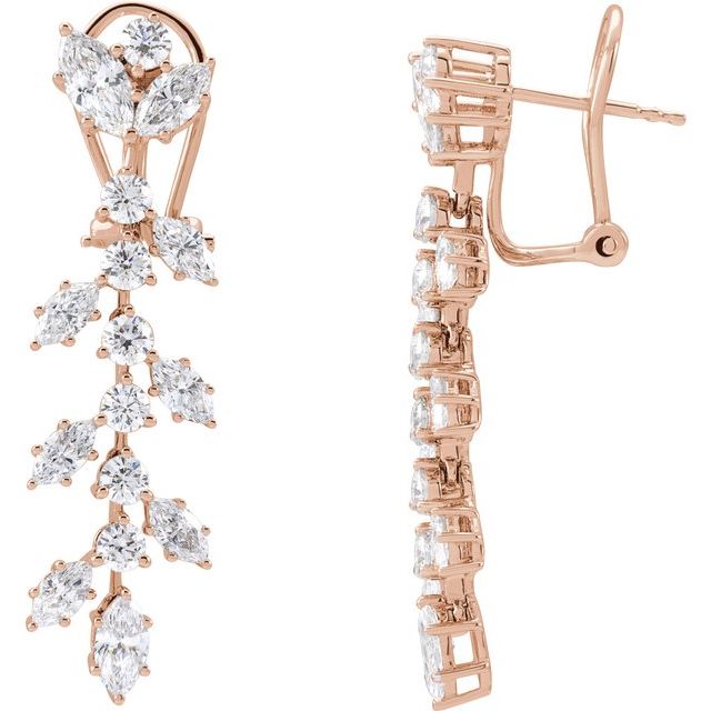 14K Rose 4 1/4 CTW Lab-Grown Diamond Earrings