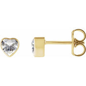 14K Yellow Stuller Lab-Grown Moissanite Stud Earrings