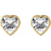 14K Yellow Stuller Lab-Grown Moissanite Stud Earrings