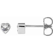 14K White Stuller Lab-Grown Moissanite Stud Earrings