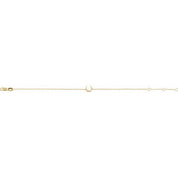 14K Yellow .04 CTW Natural Diamond Crescent Moon 6 1/2-7 1/2 Bracelet