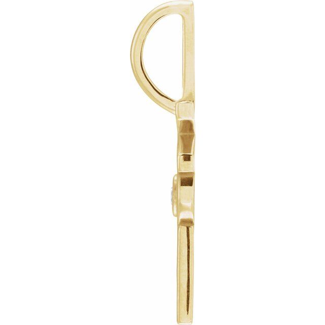 14K Yellow .03 CT Natural Diamond Vote Charm/Pendant