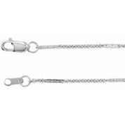 Sterling Silver 1.1 mm Dapped Cable 16" Chain