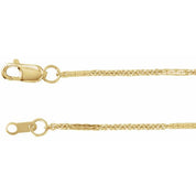 14K Yellow 1.1 mm Dapped Cable 20" Chain