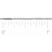 Sterling Silver 1.1 mm Dapped Cable Chain by the Inch