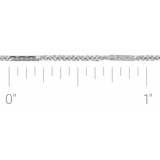 Sterling Silver 1.1 mm Dapped Cable Chain by the Inch