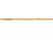 14K Yellow Gold-Filled 1.1 mm Dapped Cable Chain by the Inch