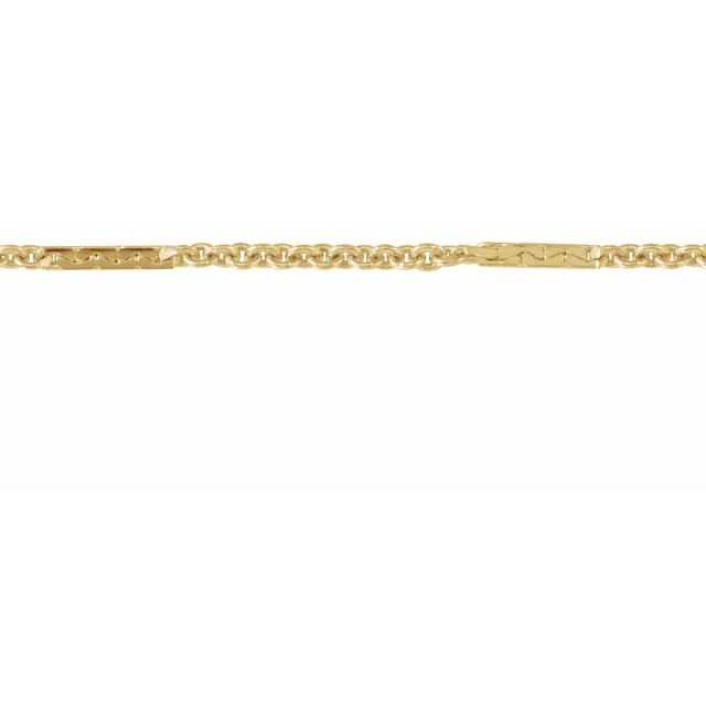 14K Yellow Gold-Filled 1.1 mm Dapped Cable Chain by the Inch