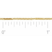 14K Yellow Recycled Metal 1.1 mm Dapped Cable Chain by the Inch