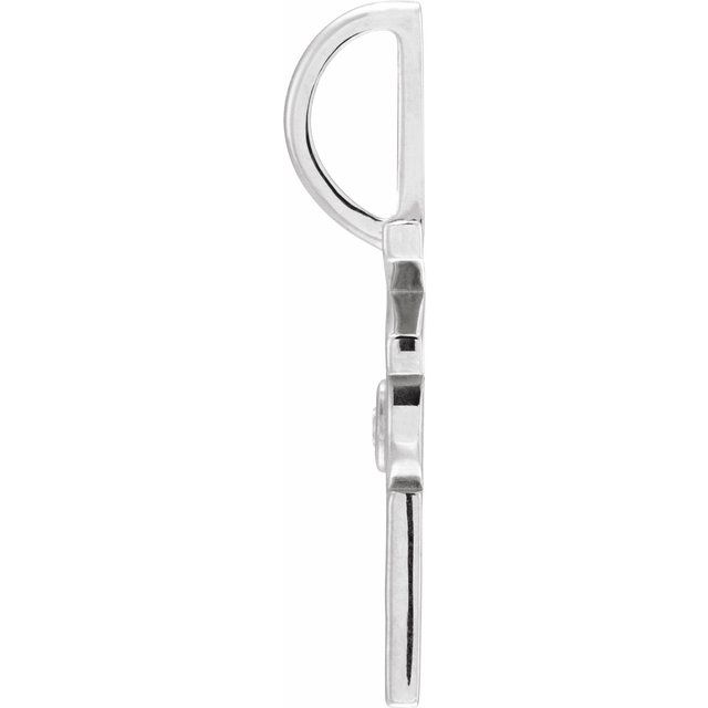 Platinum .03 CT Natural Diamond Vote Charm/Pendant