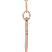 14K Rose Sister Heart 18" Necklace