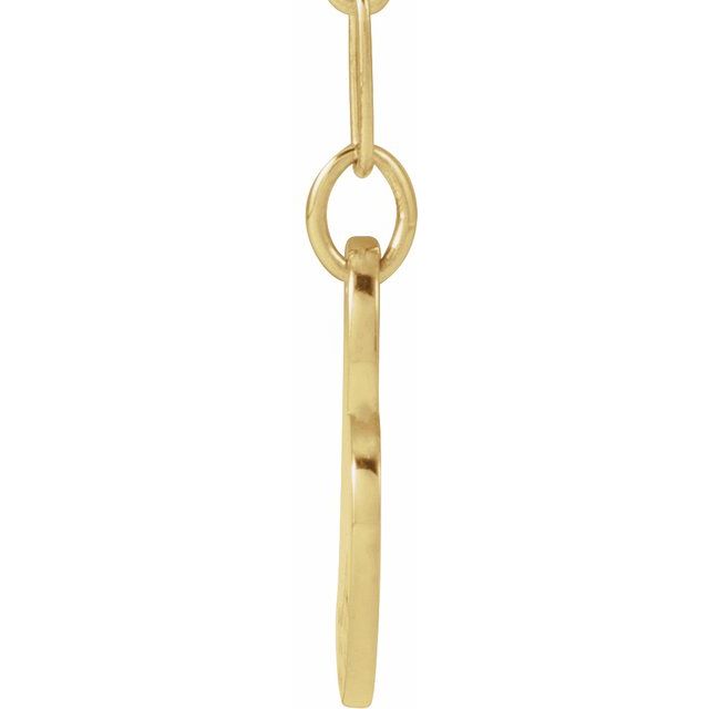 14K Yellow Sister Heart 18" Necklace