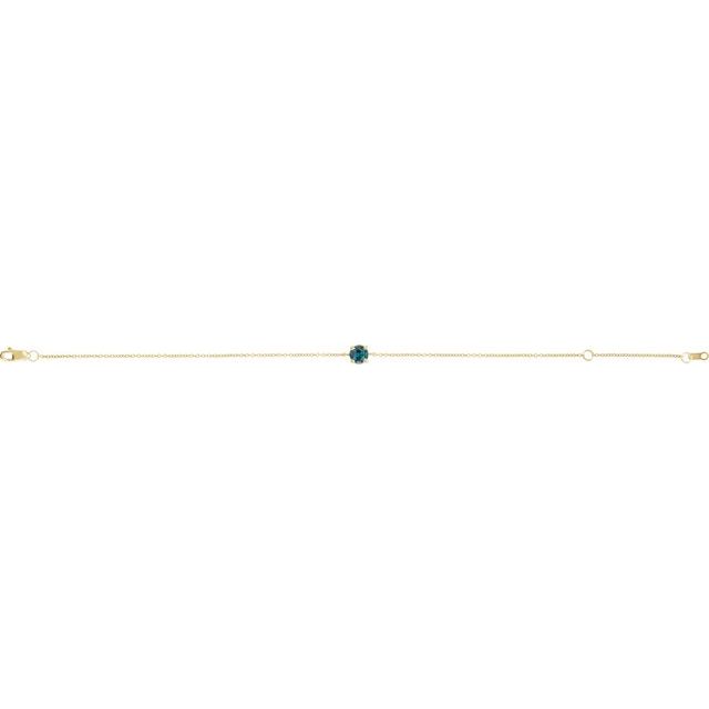 14K Yellow Lab-Grown Alexandrite  6 1/2-7-1/2" Bracelet