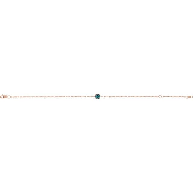 14K Rose Lab-Grown Alexandrite  6 1/2-7-1/2" Bracelet