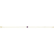 14K Yellow Natural Amethyst  6 1/2-7-1/2" Bracelet