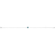 Sterling Silver Natural Blue Zircon  6 1/2-7-1/2" Bracelet
