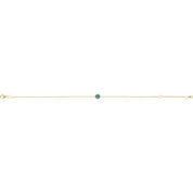 14K Yellow Natural Blue Zircon  6 1/2-7-1/2" Bracelet