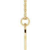 14K Yellow Script Initial J 16-18" Necklace
