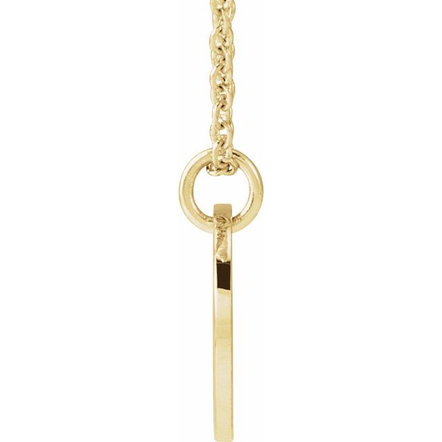 14K Yellow Script Initial J 16-18" Necklace