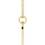14K Yellow Script Initial B 16-18" Necklace
