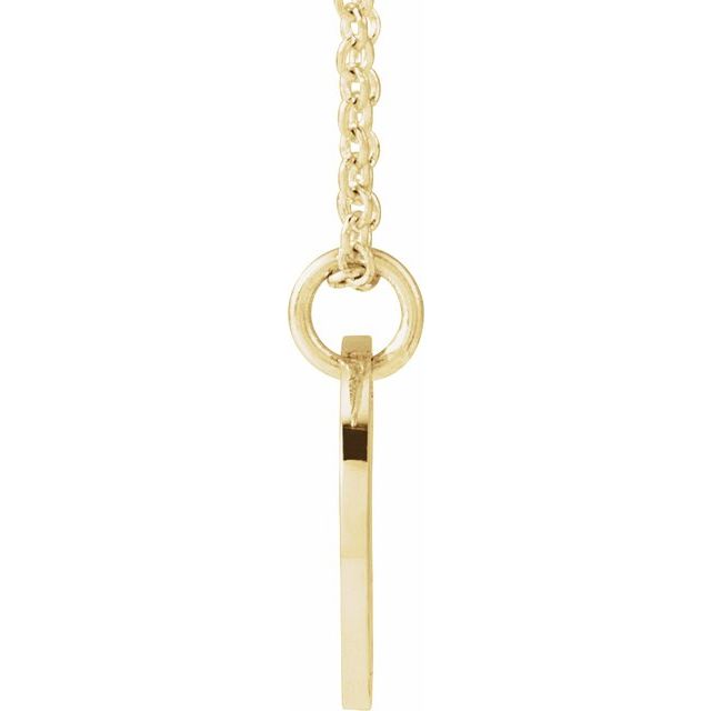 14K Yellow Script Initial B 16-18" Necklace