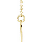14K Yellow Script Initial K 16-18" Necklace