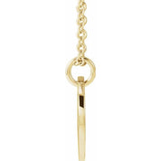 14K Yellow Script Initial P 16-18" Necklace