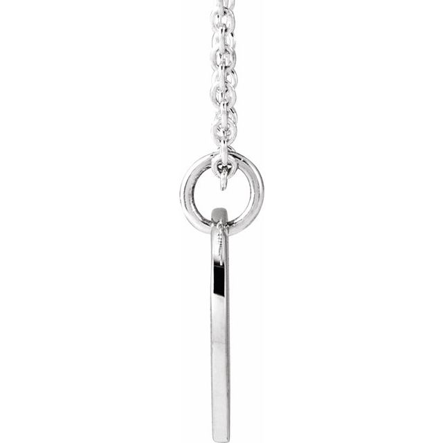 Sterling Silver Script Initial X 16-18" Necklace