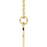 14K Yellow Script Initial H 16-18" Necklace