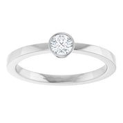 Sterling Silver 1/5 CT Natural Diamond Ring - Quality Design and Elegance