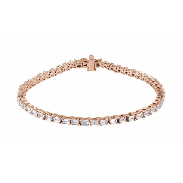 14K Rose Gold 5 CTW Lab-Grown Diamond Line Bracelet - BRC952