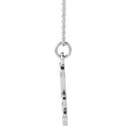 14K White Petite Initial H 16" Necklace
