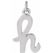 Sterling Silver Petite Initial H Pendant