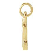 14K Yellow Petite Initial R Pendant