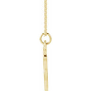14K Yellow Petite Initial G 16" Necklace