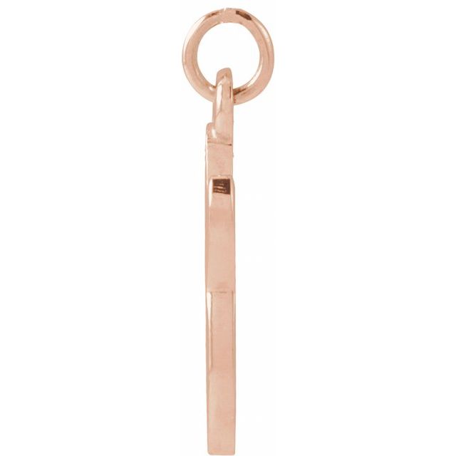 14K Rose Petite Initial G Pendant