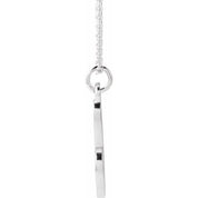 14K White Petite Initial B 16" Necklace