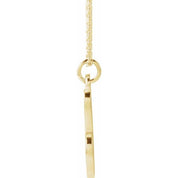 14K Yellow Petite Initial B 16" Necklace